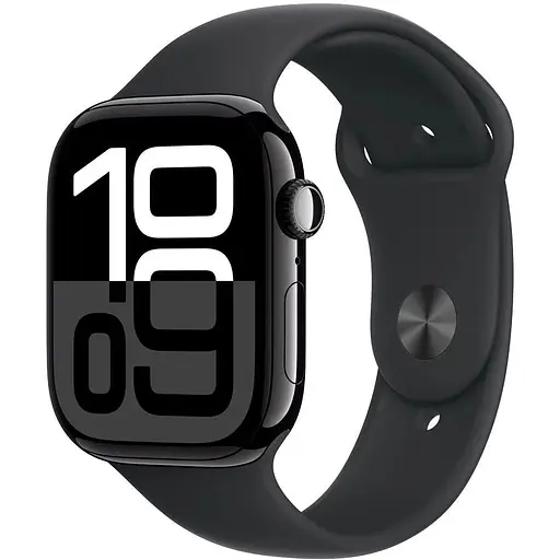 Смарт-годинник Apple Watch Series 10 GPS, 42mm, Jet Black, Black Sport Band, M/L (Grade B) Seller Refurbished - фото 1