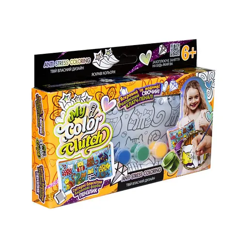Пенал розмальовка "My color Clutch" Danko Toys CCL-01-01U Котики