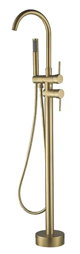 Змішувач для ванни підлоговий VBI Milano brushed gold VBI-050108BG Золотий - фото 1