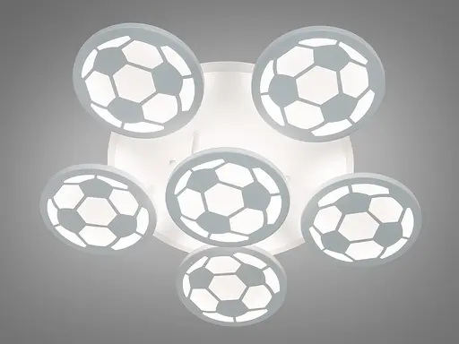 Современная LED люстра футбольный мяч, 105W, белая - фото 3