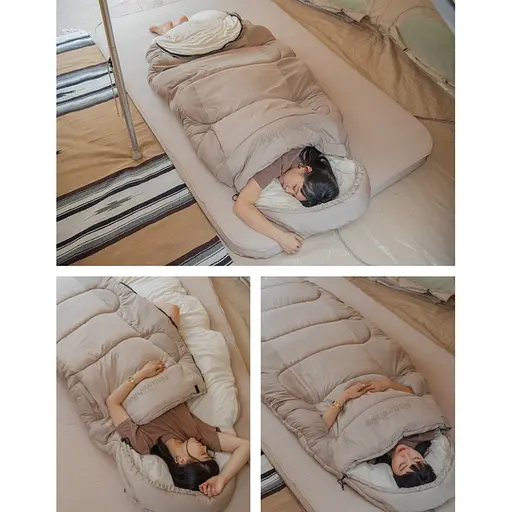 Спальный мешок овальный Naturehike PS300 CNK2350WS026, бежевый - фото 5