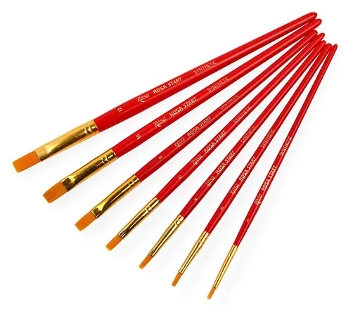 Кисть синтетика плоская Rosa START короткая ручка - фото 2