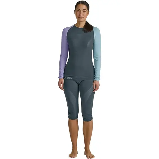 Термокофта Ortovox 120 Comp Light Long Sleeve W M Сірий/Синій (1054-025.001.1235) - фото 4