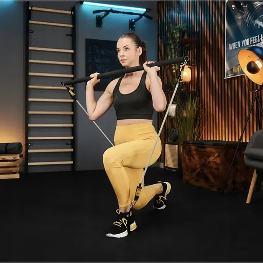 Палка гимнастическая с эспандерами Trex Sport TX-023TS 14-74кг - фото 2