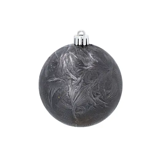 Елочные шарики Chomik пластиковые графит с перламутром 8 см 9 шт. (GIF3041) - фото 4