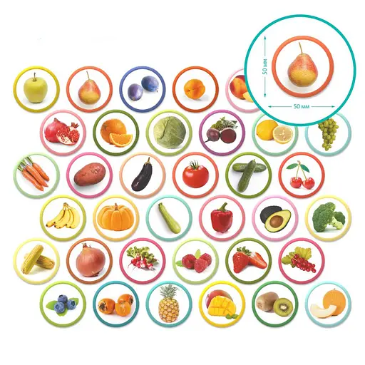 Магнітний набір Монтесорі "Овочі, фрукти і ягоди" 200272 - фото 4