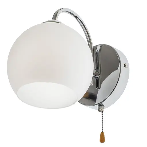 Бра Brille LK-645W/1 E27 CH настінне накладне куля