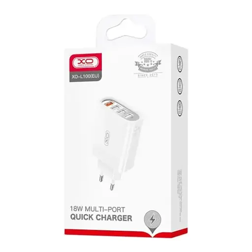 Зарядное устройство XO L100 4 USB выхода адаптер питания 36W - фото 3