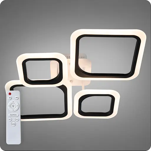 Люстра светодиодная 517 Light с пультом 72Вт Черный (02112) - фото 4