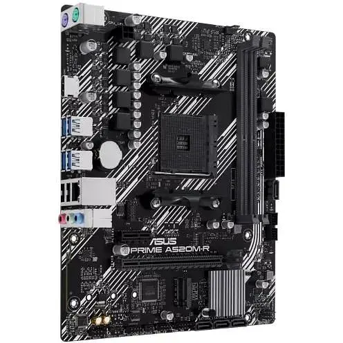 Материнская плата Asus Prime AM4 (A520) A520M-R, A520, 2xDDR4, Int.Video (CPU), 4xSATA3, 1xM.2, 1xPCI-E 3.0 x16, 1xPCI-E 3.0 x1, ALC887, RTL8111H, 6xUSB3.2/4xUSB2.0, HDMI, MicroATX - фото 3