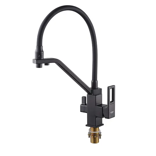 Смеситель для кухни на две воды Koer KB-72009-05 KR5007 Черный матовый - фото 2