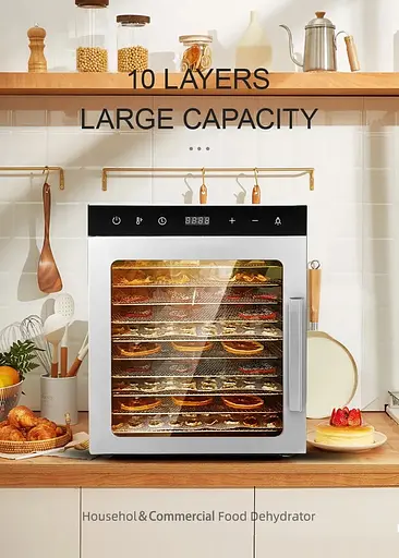 Дегидратор сушилка Food Dehydrator SS - 10H для овощей фруктов мяса грибов 10 лотков 800Вт - фото 9