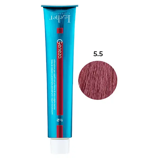 Професійна стійка аміачна крем-фарба для волосся Le Cher Geneza 5.5 (5M) з протеїнами шовку 100 мл - фото 1