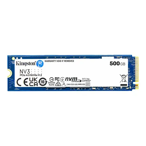 SSD накопичувач 500GB M.2 NVMe Kingston NV3 M.2 2280 PCIe Gen4.0 x4 (SNV3S/500G) - фото 1