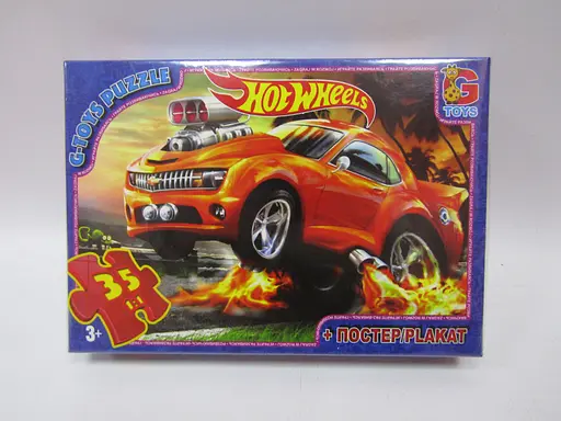 Пазлы G-Toys Hot Wheels, 35 элементов, FW701