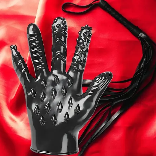 Рукавичка для фістингу I’MCUM Pleasure Hand БДСМ Чорна (IM-KVD006) - фото 7