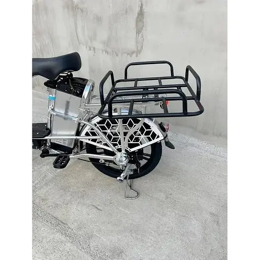 Электровелосипед Minako U18" 600W 48V 18Ah + грузовой усиленный багажник серый - фото 8