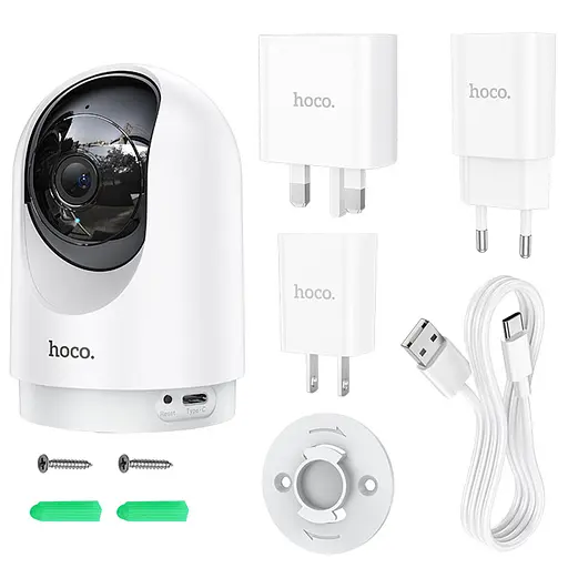 Камера видеонаблюдения Hoco D1 indoor PTZ HD White - фото 5