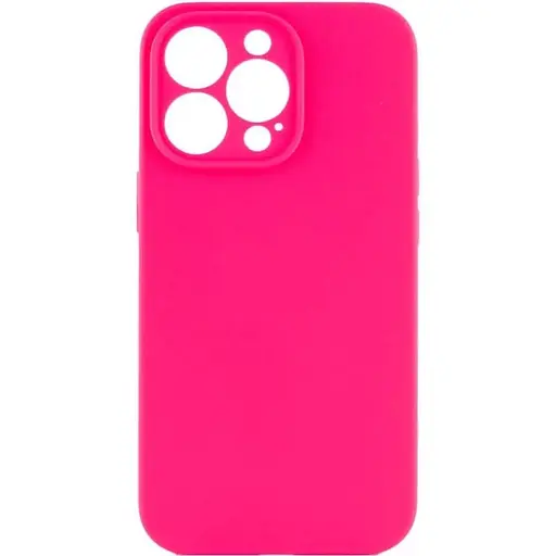 Чохол Silicone Case із захистом камери Full Apple iPhone 15 Pro Shiny Pink