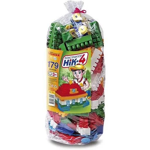 Конструктор НИК-4 Юніка 70910 пластик 179 деталей - фото 1