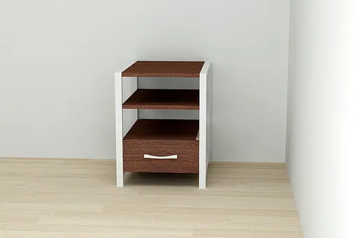 Тумба універсальна Ferrum-decor Вів'єн 1/1 50x41x40 білий ДСП Венге 16мм (FRD-106179) - фото 3