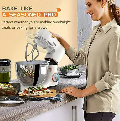 Кухонный комбайн Zurio планетарный тестомес 1500 Вт SM-1550x Чаша 8 л Black - фото 8