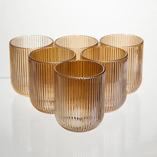 Склянка HP-19-207Набір склянок 6 штук 250 мл для лимонадів соку води коктейлів склянки скляні для напоїв Yiwu HP-19-196 - фото 1