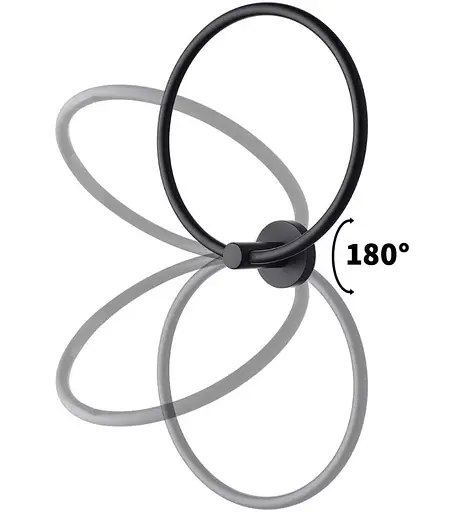 Тримач для рушника кільце Rea 332915A Mist 05 black REA-06904 Чорний матовий - фото 4