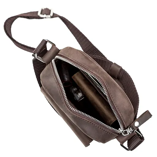 Сумка кожаная мужская SHVIGEL 15х18х6 см sum0012612 - фото 5