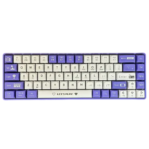 Механическая проводная клавиатура AJAZZ AK680 / Hot-Swap / Brown Switch / White Purple - фото 1