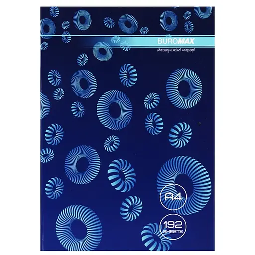 Книга обліку Modest, А4, 192 арк., клітинка, офсет, тверда ламінована обкладинка, синій