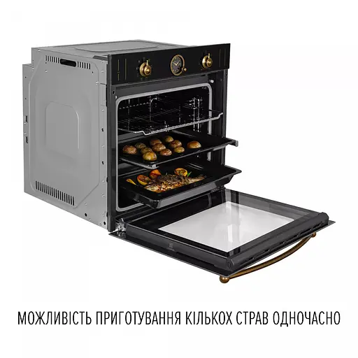 Духовой шкаф электрический Perfelli Vintage 6A8N Nero - фото 8