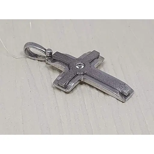 Срібний хрестик Qvaliz з фіанітом. 903SU51 - фото 2