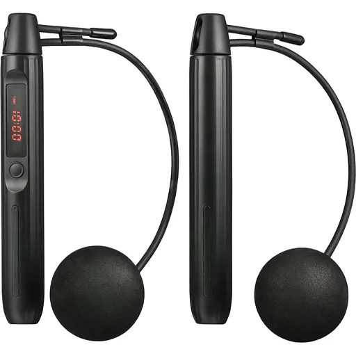 Розумна скакалка Gymtek Smart з дисплеєм і Bluetooth чорна - фото 1