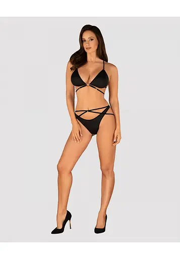 Комплект белья Obsessive Cobra Nive L/XL черный - фото 3