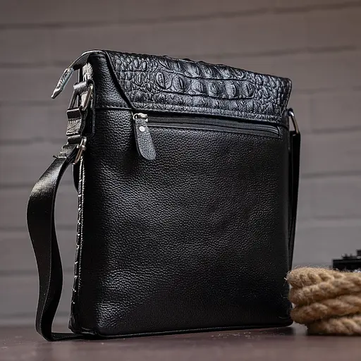 Чоловіча шкіряна сумка Vintage 25х27х5,5 см sum0012361 - фото 4