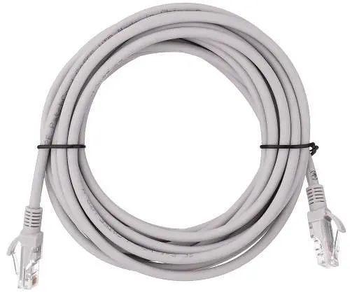 Патч-корд 5 м, UTP, Grey, 2E, Cat.5e, Cu, LSZH (2E-PC5ECU-5LSZH-GRY)
