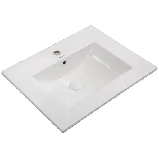 Умивальник меблевий Mixxus Premium Cubic-1501 610x460x170 мм з отвором під змішувач і переливом MP6495, Білий - фото 1