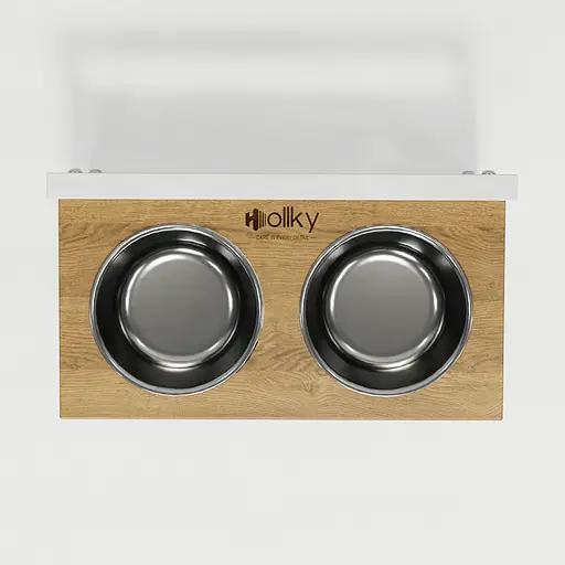 Hollky Flex S — миски на регульованій підставці для маленьких собак (2 × 0.450 л) - фото 6