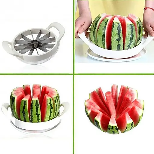 Нож делитель круглый кухонный для нарезки арбуза и дыни фрукторезка, Kitchen Master Белый 86870 - фото 3