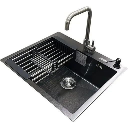 Комплект мийка + змішувач Romzha Arta U-550S Max BL (B) - фото 1