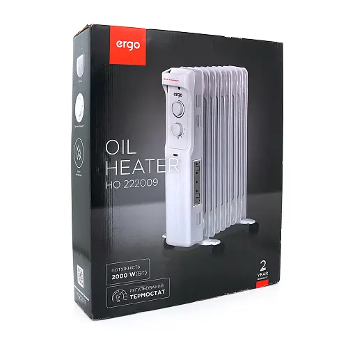 Масляный обогреватель Ergo HO 222009 2 кВт - фото 2