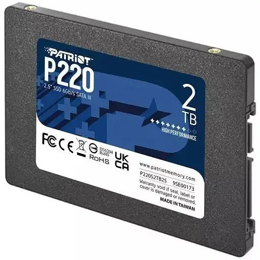 Диск накопитель SSD 2Tb PATRIOT P220 2.5" SATA3 (P220S2TB25) - фото 1