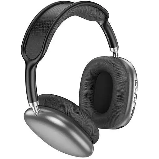 Bluetooth Стерео Гарнітура Borofone BO22 |BT5.3, AUX/TF, 12h, 400 mAh| Темно-сірий