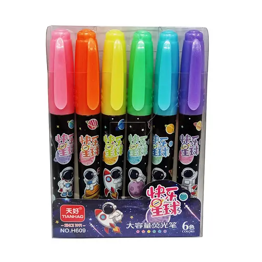 Набір фломастерів "Космос" Bambi H609-6, 6 кольорів - фото 1