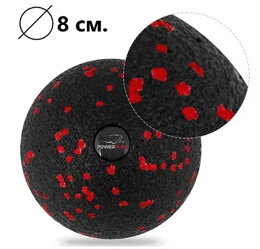 Набір для масажу та йоги PowerPlay PP_4095 EPP (Ролик 45*15 + 2-ва мячі) Red + гумка 11 кг (PP_4095_Red) - фото 6