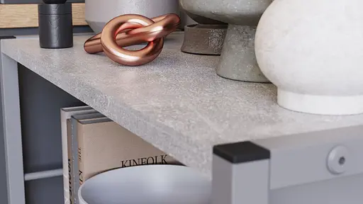 Этажерка 3/60 Ferrum-decor Серии Коннект 73x60x28 серый ДСП Бетон 16мм (FRD-105546) - фото 2