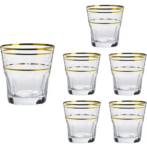 Набір склянок для віскі Lora Камена 330 мл 6 шт. NGC123SETWISKEY-D