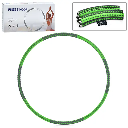 Обруч хулахуп розбірний, 8 секцій, діаметр 92 см, метал+EVA, MS4477-2