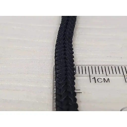 Ювелірний шнурок з текстилю Харківська ювелірна фабрика з срібними вставками. 10424-ЖЗ - фото 4